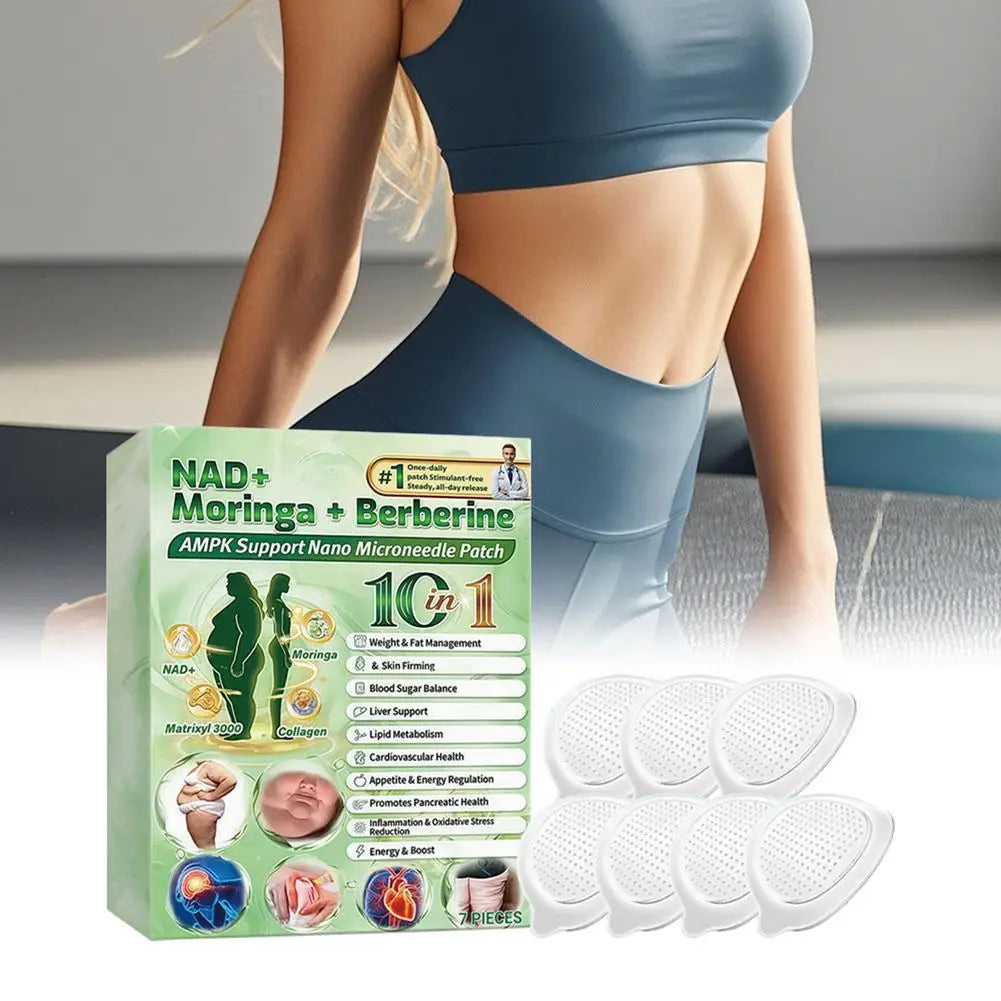 1-5X 10-in-1 Berberine x NAD+ Weight Management Assistance Patch Easy To Use Body Weight Loss Sticker Body Care Patch