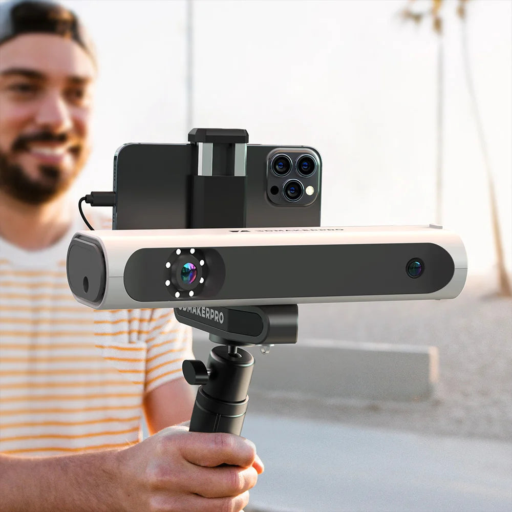 3DMakerpro Lynx 3D Scanner Luxury Edition, 0.10mm Accuracy, 0.30mm Resolution, 10fps Frame Rate, Class 1 White Light, Visual Tracking, 250x400mm Single Capture Range