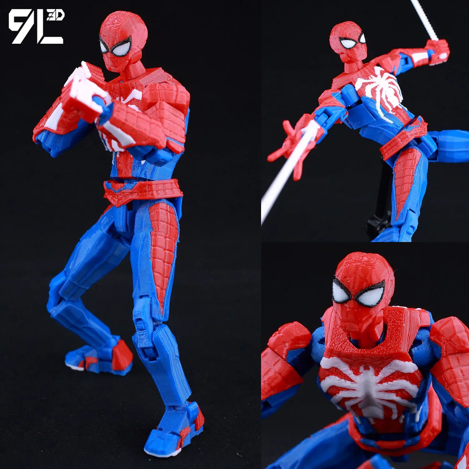 9L3D Gedruckte Deadpool Wolverine Batman Spider-Man Venom Actionfiguren Dummy13 Lucky13 T13 Anime Modell Spielzeug Sammlerstücke Geschenke