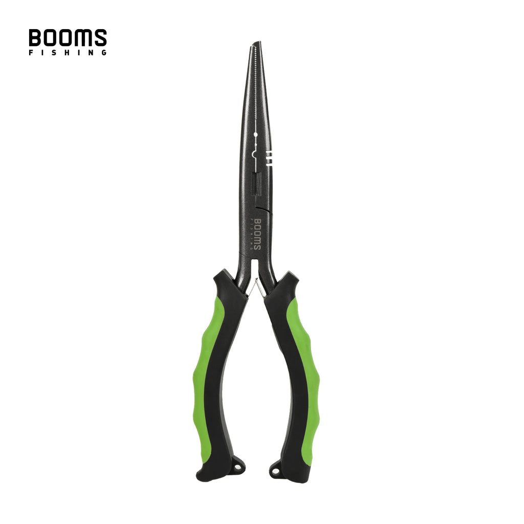Booms Fishing F03 Multifunktions-Fischereizange 23,5 cm Gerade Langnase Edelstahl-Schnurschere Werkzeuge