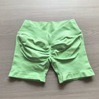 Damen Scrunch Shorts nahtlos V-Rücken Scrunch Booty Shorts Fitness Workout Laufen Yoga Gym Shorts