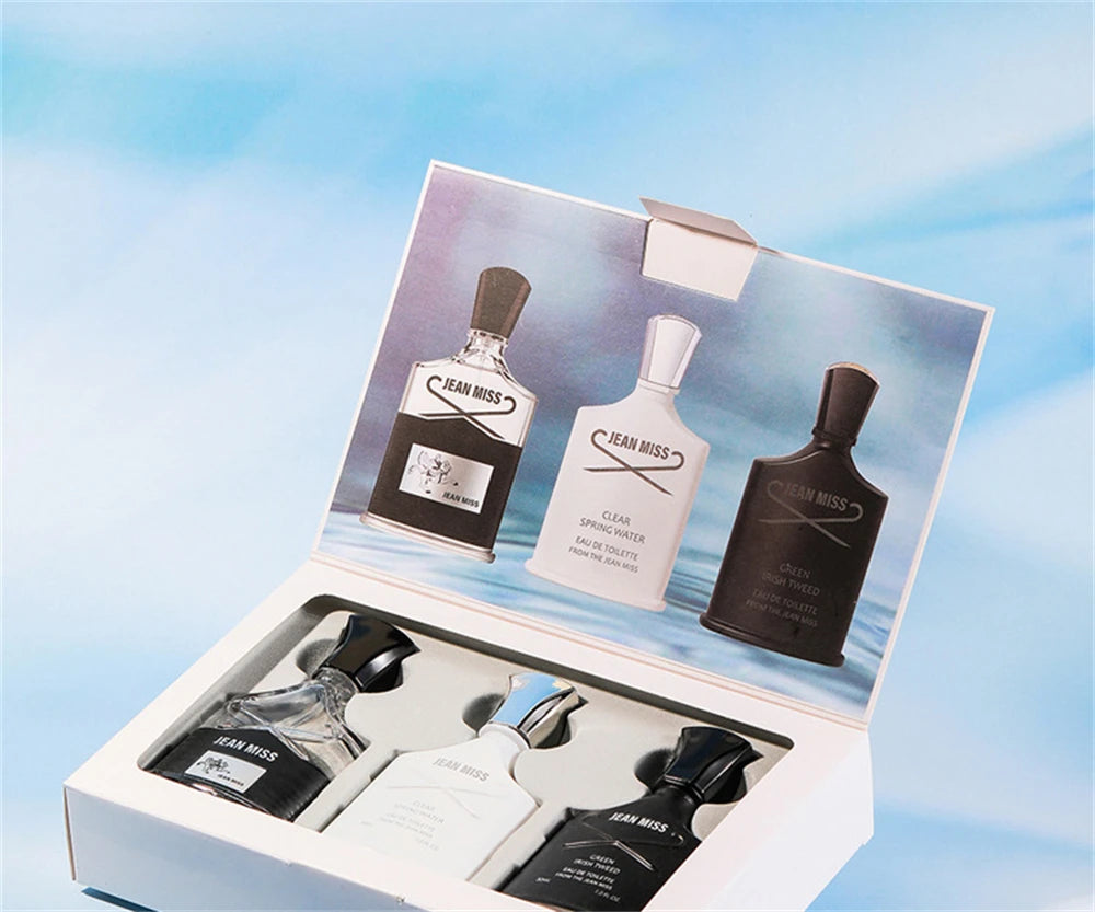 Frisches Naturparfüm 90 ml für Herren, Geschenkset, 3-teilig, langanhaltender Kölnischwasserduft, Herrenparfüms, charmante Männerparfüms, originale Hombres