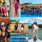 Junggesellinnenabschied Badeanzüge Einteiler Team Braut Bademode Braut zu sein Frau Rosa Bademode Bachelorette Strandmode Badeanzüge