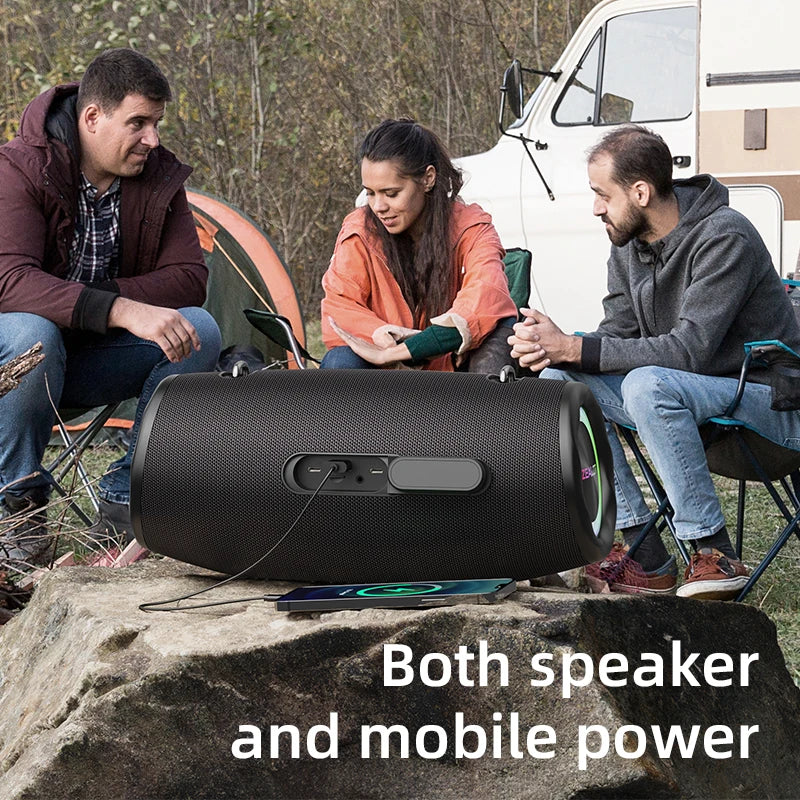 ZEALOT-S87 Outdoor Tragbarer kabelloser Bluetooth-Lautsprecher 80 W Hochleistungssubwoofer IPX6 Wasserdicht Camping
