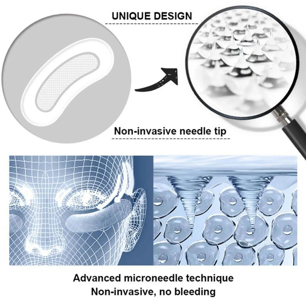 5/10/30 STÜCK Microneedle Augenpads Maske Koreanische Hautpflege Hyaluronsäure gegen Faltenbildung Alterung Augenringe Augenmaske Feuchtigkeitsspendend