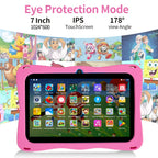 BDF Tablet für Kinder 7 Zoll Android 11 System 32 GB WiFi Bluetooth Dual-Kamera Bildungssoftware installiert mit Schutzhülle