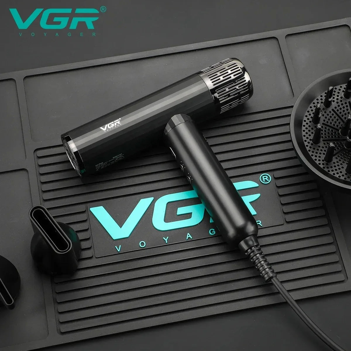 VGR Haartrockner ohne Blätter Professional Negative Ionen Föhn Bürstenloser Motor 11000 RPM Leistungsstarker elektrischer Trockner für Salon V-427