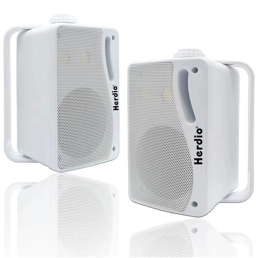 Herdio 3.5'' 2 STÜCK Passive Outdoor-Lautsprecher, kabelgebunden, wasserdicht, 200W, 3-Wege, hochwertige montierbare Wandlautsprecher mit überragendem Klang