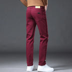 2026 98 % Baumwolle Elastische Baumwolljeans Herren Frühling Slim Straight Denim Hose Komfort Große Größe Koreanische Business Casual Hose