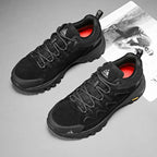 HIKEUP Leder Herrenschuhe für Herren Freizeitschuhe Mode Wasserdicht Winter Luxus Designer Marke Arbeitsstiefel Herren Rutschfeste Sneaker
