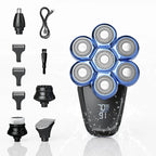 Sejoy 6-in-1 7D Kopfrasierer für Glatzen Elektrorasierer mit Nasenhaartrimmer Wasserdichtes Multifunktionales Herrenpflege-Set