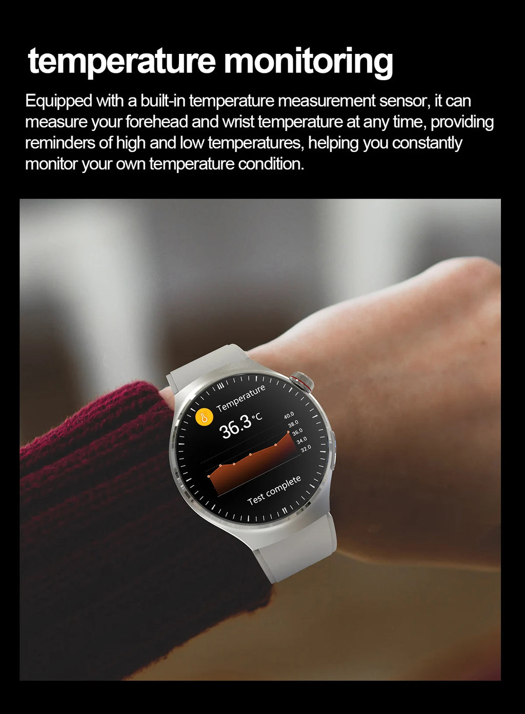2025 Neue Smartwatch für die Krankenpflege: Blutsauerstoff, Blutfett, Harnsäure, EKG+PPG, Körpertemperatur, Bluetooth-Anruf, Gesundheits-Smartwatch