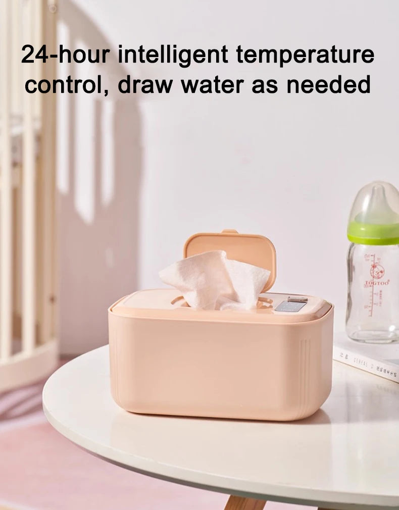 USB Baby-Feuchttuchwärmer, elektrischer Taschentuchheizer, Baumwolltuchspender, digitaler einstellbarer Temperaturregler, Serviettenspender EU