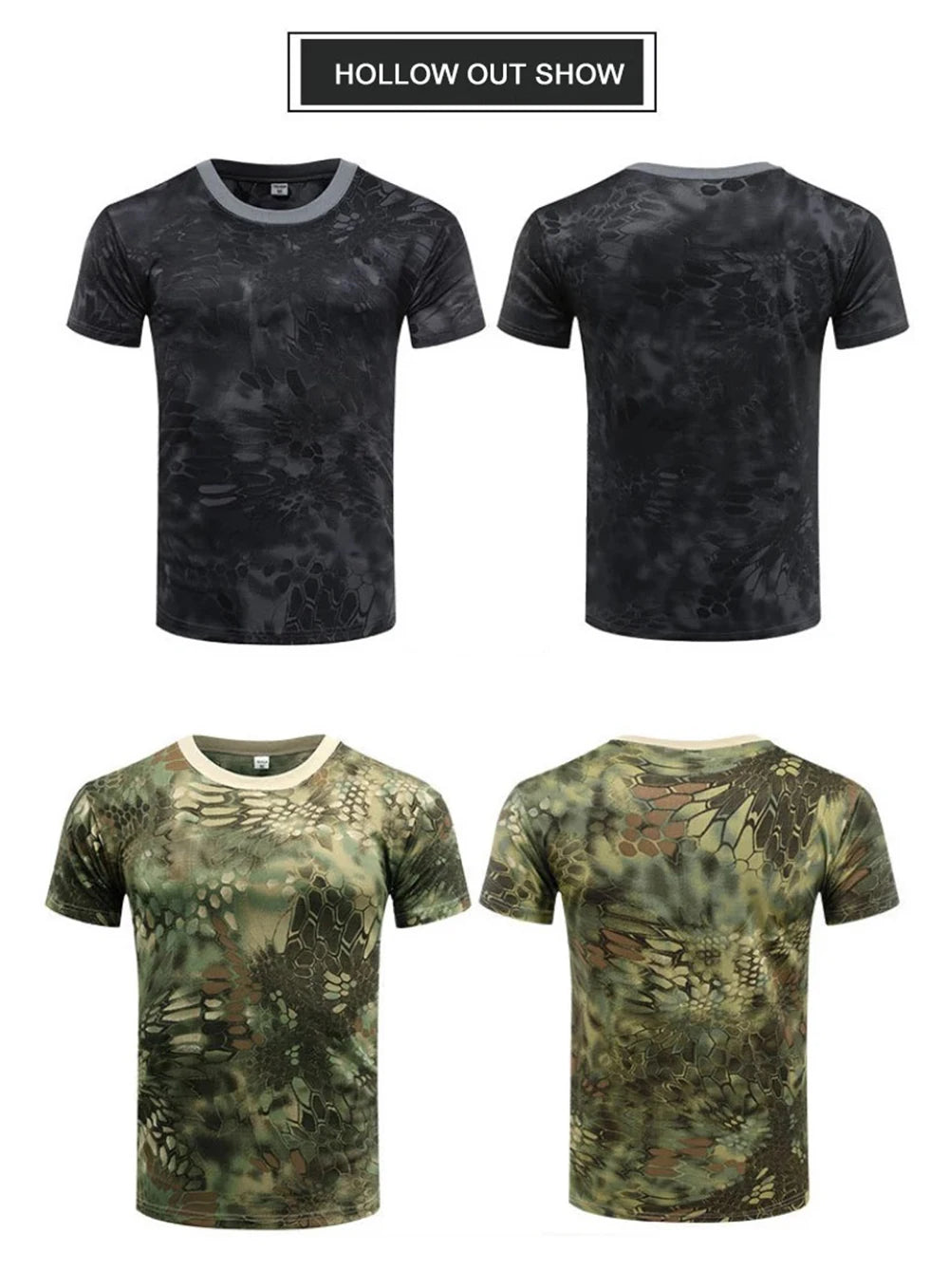 Outdoor Sports Men T-Shirts 3D Camouflage Quick Dry O Neck Short Sleeve Tops Shirt Camo Hiking Hunting T Shirt