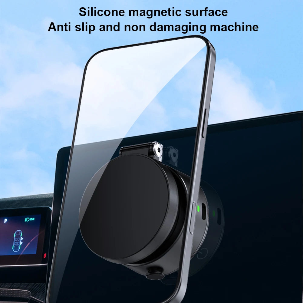 Für Magsafe Magnetische Vakuum-Autotelefonhalterung 360° drehbare faltbare Handyhalterung Elektrische Vakuum-Drehhalterung