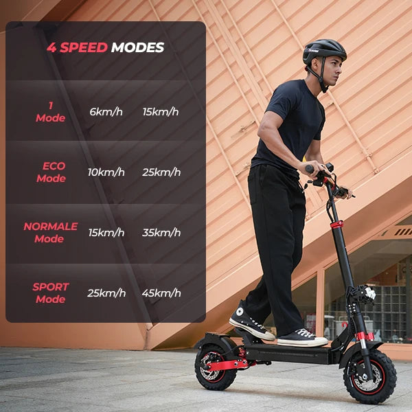 iScooter iX5S E-Scooter 48V15Ah Akku 1000W Motor EABS Bremssystem Elektroroller 11" Offroad-Reifen City E-Scooter für Erwachsene