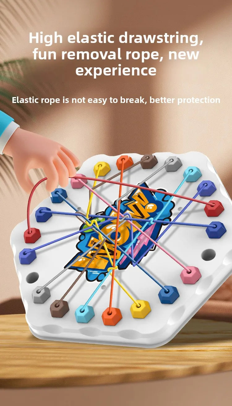 Kinder Seilknoten Puzzle Brettspiel Farbige Linie Gedrehte Verbundene Seile Logik Denkspiel Tischspiel Eltern Kind Interaktives Spielzeug