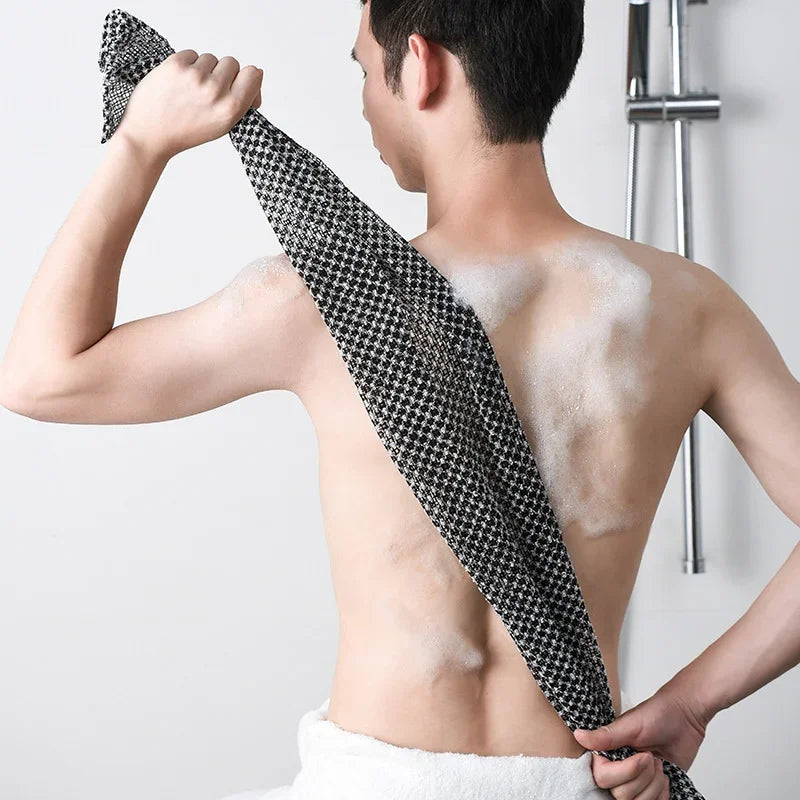 Neues japanisches sanftes Badewaschmittel Nylon Badetuch Rücken Peeling Peeling Duschbürste Schwamm Körper Badezimmerzubehör