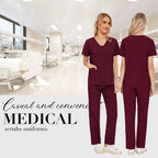 Niaahinn Scrubs Uniforms Sets Großhandel Medizinische Kasacks Stretch-Anzug Gesundheitswesen Pflegeuniform Unisex OP-Kasacks Damen Herren