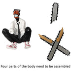 Anime Chainsaw Man Figur 2er Set Denji Actionfigur 14-17cm Auto Dekoration Puppe PVC Modell Sammlerstücke Kindergeschenke