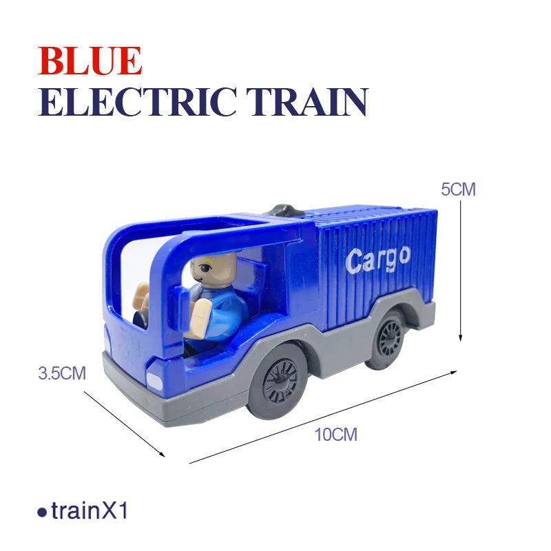 Elektrische Zuglokomotive Magnetisches Auto Druckguss-Modell Steckplatz passend für alle Marken Holzzugschienenbahn für Kinder Spielzeug W02