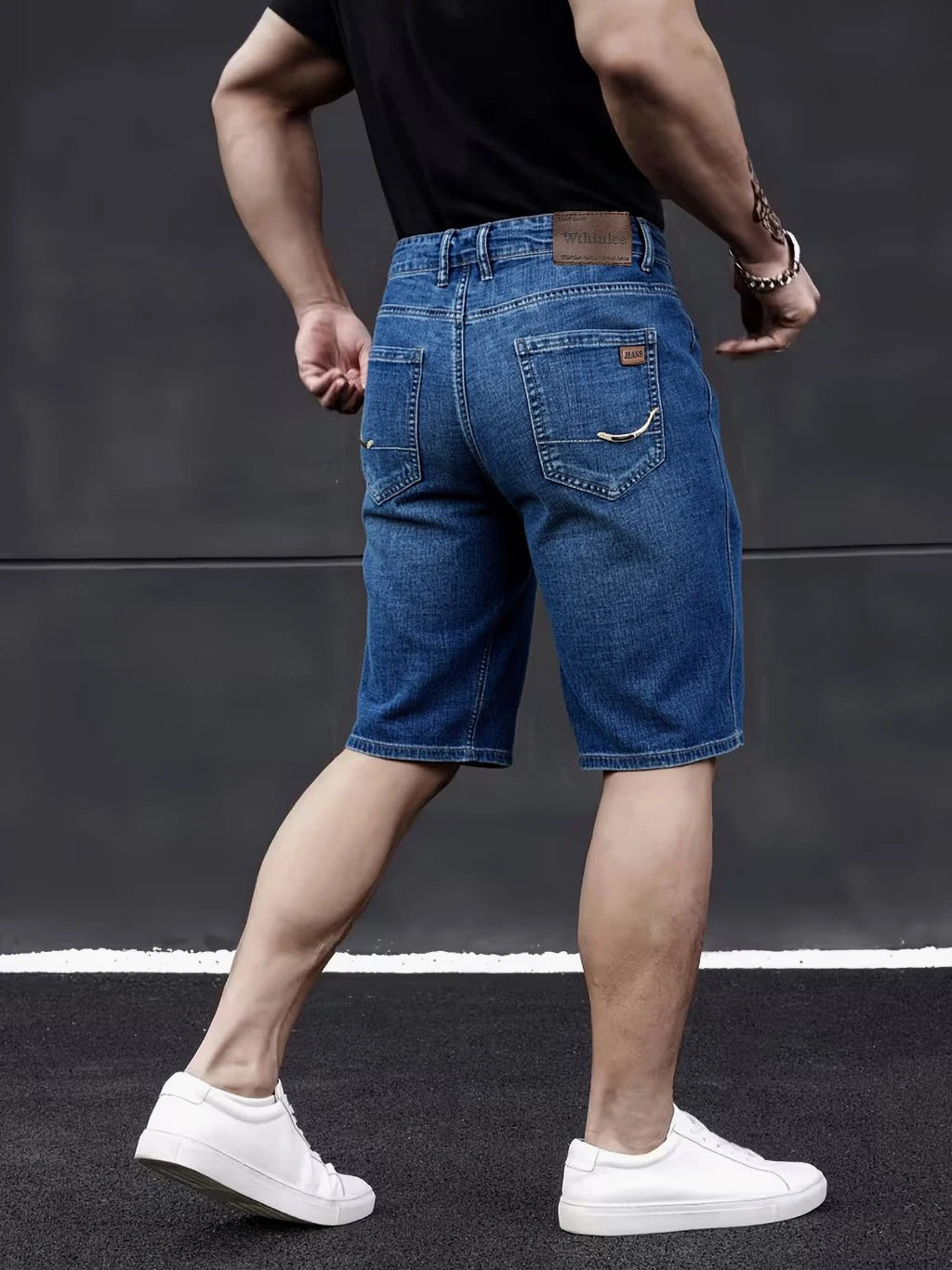 Wthinlee Neue Business Herren Jeans Casual Straight Stretch Fashion Klassische Blau Schwarze Arbeitshose Denim Hose Männer Kleidung