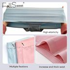 FallSweet 5er-Pack Damen Baumwollslips Nahtlose Plus Size Unterhosen Einfarbige Unterwäsche Weich Atmungsaktive Damenslips