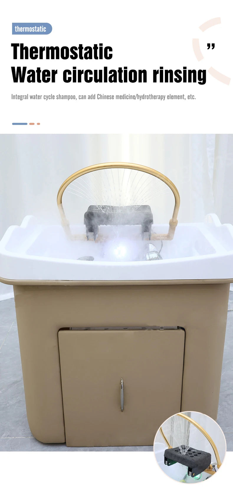 Haarwaschbecken Wassertank Tragbares Shampoofach Acrylbeckenschüssel Haarpflege- und Stylinggeräte für Schönheitssalon