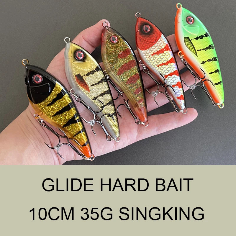 JERKBAIT SWIM GLIDE HARD BAIT 10cm 35g Sinking Fishing Lure Long Casting Hard Artificial Bait For Pike LW125