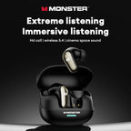 Monster MQT52 Bluetooth 5.4 Wireless Kopfhörer 24 Std. Akkulaufzeit Stereo-Kopfhörer Niedrige Latenz Gaming Dual-Modus Headset Geschenk