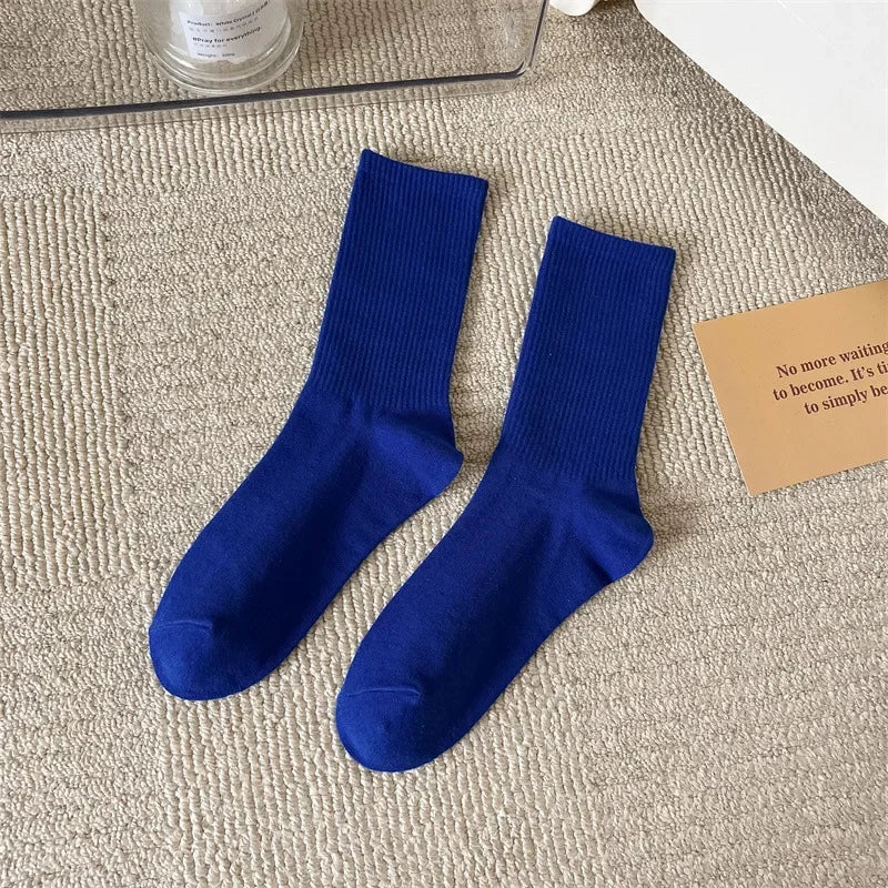 33 Farben Sommer Baumwolle Weiche Socken Fröhlich Bunte Damen Mid-Tube Strümpfe Modetrend Rot Grün Knöchelsocken Herbst Strumpfwaren
