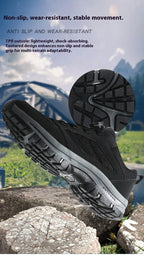Herren-Outdoor-Sportschuhe für Frühling und Herbst mit drehbarer Schnalle, bequem, rutschfest, Wanderschuhe, große Größen 39–48