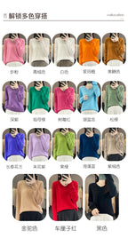 Damen 100% Merinowolle Pullover V-Ausschnitt Basic Pulli Herbst Winter Kaschmir Kleidung Langarm Weiche Strickware Oberteile Unifarben