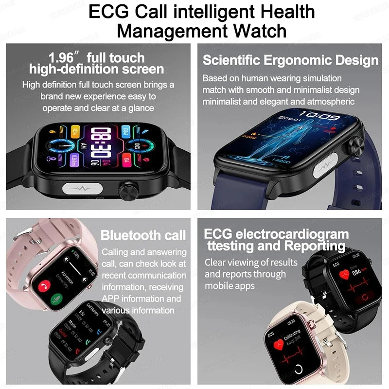 2025 Neu Für XIAOM1 EKG+PPG Blutfett Harnsäure Gesundheit Smartwatch Herren Damen Herzfrequenz Blutdruck Bluetooth Anruf Smartwatch Zweitbild