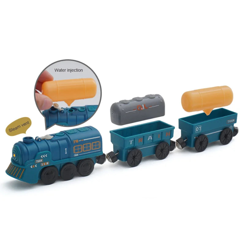 Neues elektrisches Eisenbahnset, kompatibel mit Thomas Holzeisenbahn Schienen Zugspielzeug für Kinder Weihnachtsgeburtstagsgeschenk