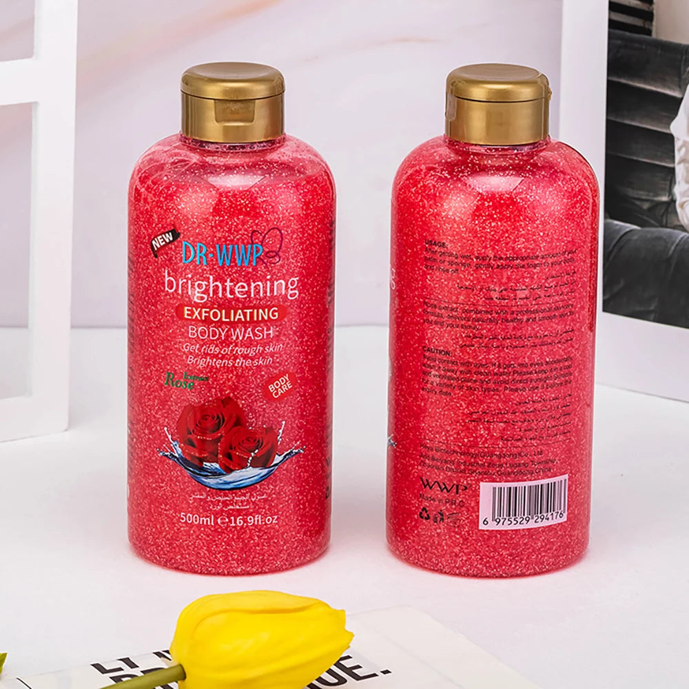 500ml Rose Kojisäure Lavendel Duschgel Tiefenreinigung Aufhellung Peeling Körperwaschmittel Peeling Körperpflege Duftende Hautpflege