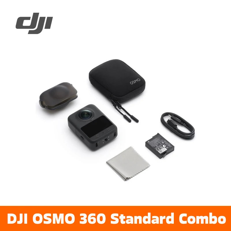 DJI Osmo 360 Standard Bundle 360-Grad-Kamera mit 1-Zoll-Sensor ° 8K Native Video ° 120 MP Foto Osmo 360
