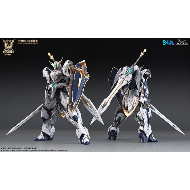 Auf Lager SNAA TRISTAN Runder TITAN GROSSSCHWERT Tischritter zusammengebauter Mecha Actionfigur Anime Modell Trendy Spielzeug Desktop