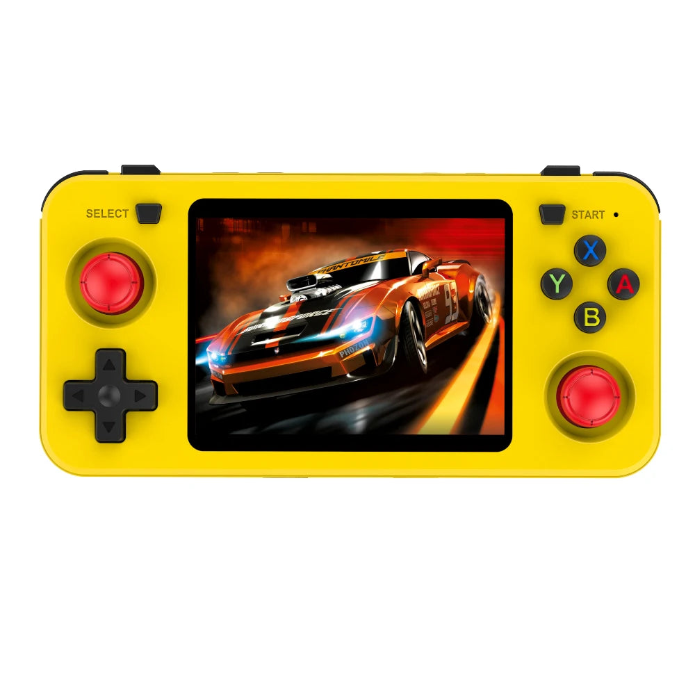 BOYHOM Grünes R36H Retro-Videospielkonsole 3,5 Zoll IPS-Bildschirm RK3326 3000 mAh Offenes Linux-System Tragbarer Player 64GB 128GB