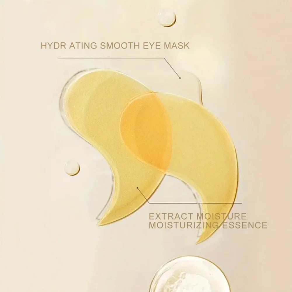 "30 Stk. 24K Gold Augenmasken-Pads – Anti-Aging & Behandlung dunkler Augenringe, feuchtigkeitsspendender Kollagen-Boost für geschwollene Augen"