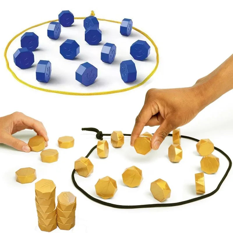 Partyspiele Magnetsteine Spiel Interaktives Magnetbrett Strategie-Spiel für Familien Kinder Erwachsene Hochwertige längste Seite 3,4cm