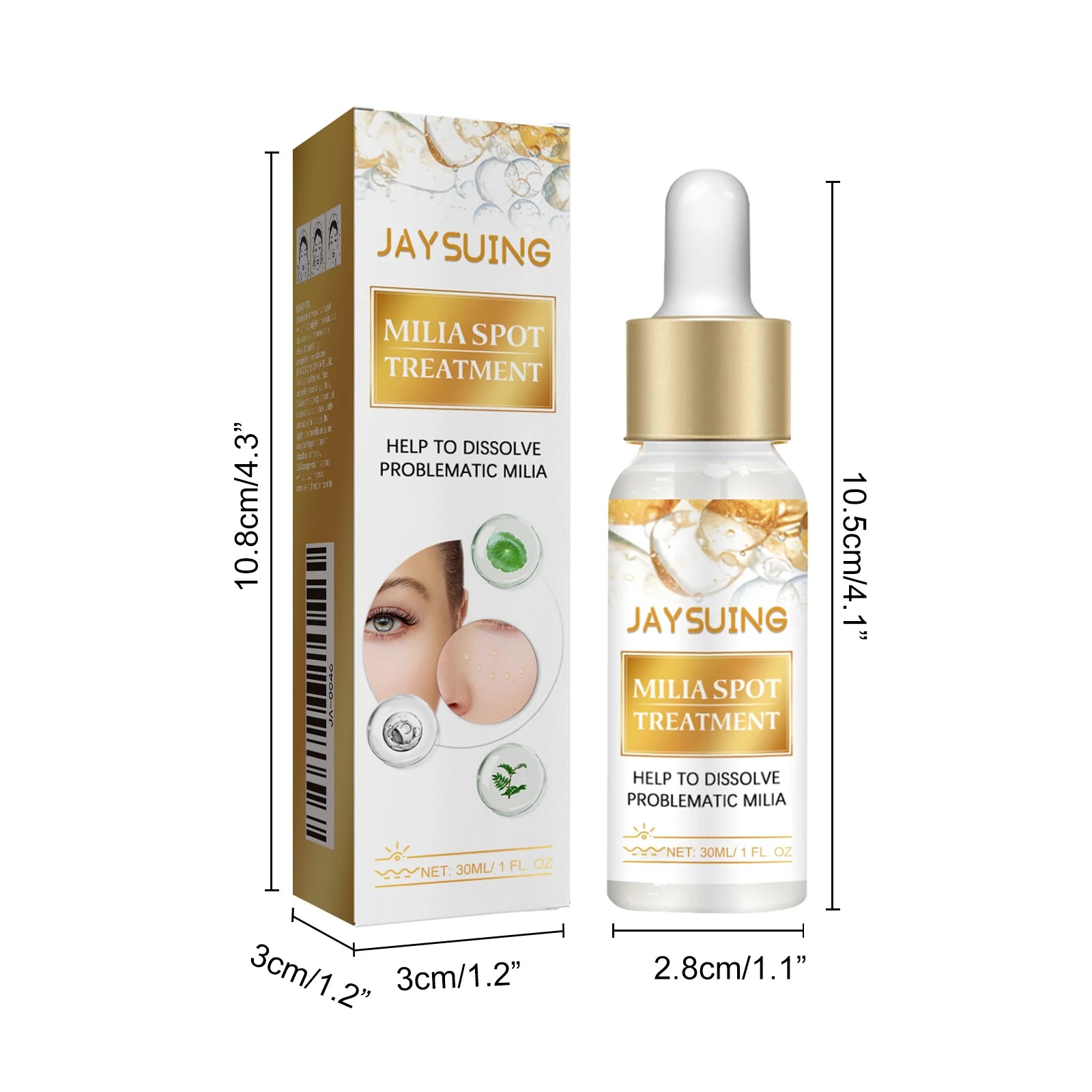 Die Augenpflege-Essenz-Lotion pflegt sanft die Haut um die Augen, schützt vor Partikeln, nährt und spendet Feuchtigkeit.