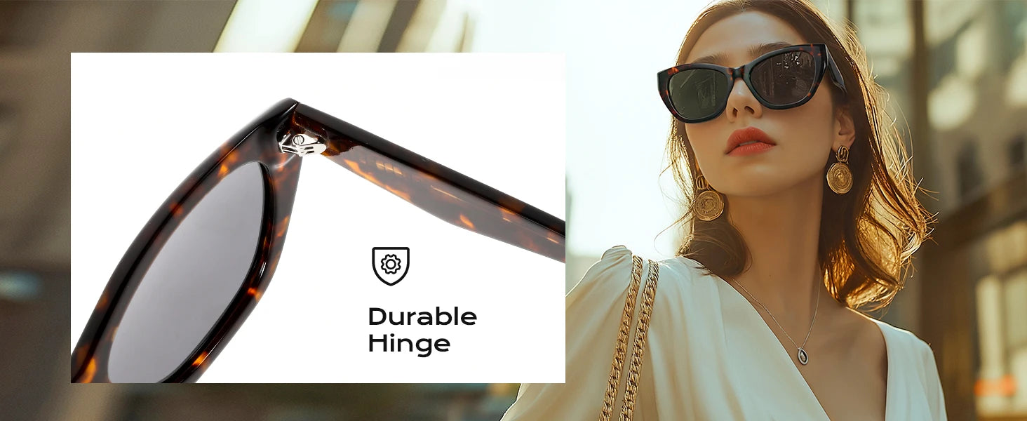 ZENOTTIC Polarisierte Sonnenbrille Damen Cat-Eye: Trendige Cateye Sonnenbrille für Damen - Süße Sonnenbrille UV400 Schutz