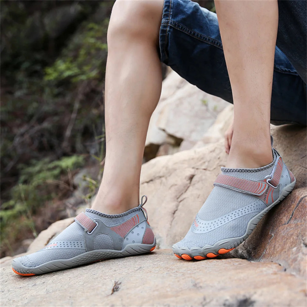 Herren Damen Wasserschuhe Schnell Trocknend Rutschfest Fünf-Finger-Schuhe Outdoor-Watschuhe Schwimmschuhe Barfuß Aquaschuhe Leichte Sneakers