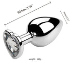 Metall-Analdildo für Frauen, Männer, Paare, Butt Plug, Arsch-Spielzeug, Erwachsenenspiel, Masturbator, Anal S/M/L, Diamant-Sexspielzeug für Erwachsenenprodukte
