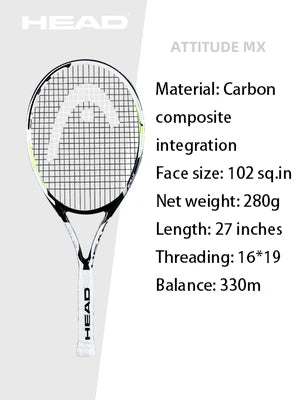 HEAD Carbon Composite Integration Tennisschläger für Anfänger Damen Herren Studenten Einzel-Trainingsschläger
