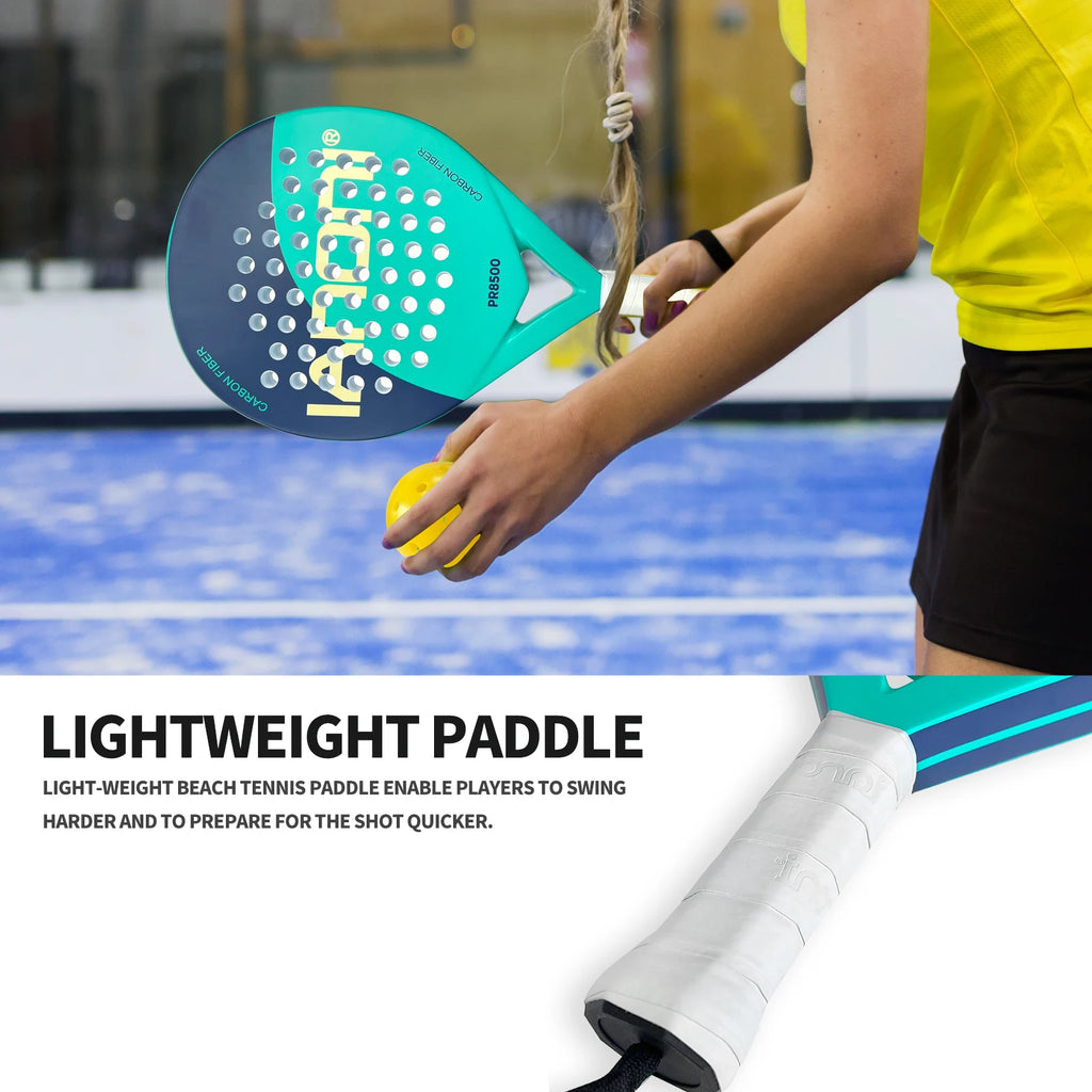 IANONI Padel-Schläger Carbon-Oberfläche mit EVA Memory Flex Schaumkern Padel-Tennisschläger Leichtgewicht