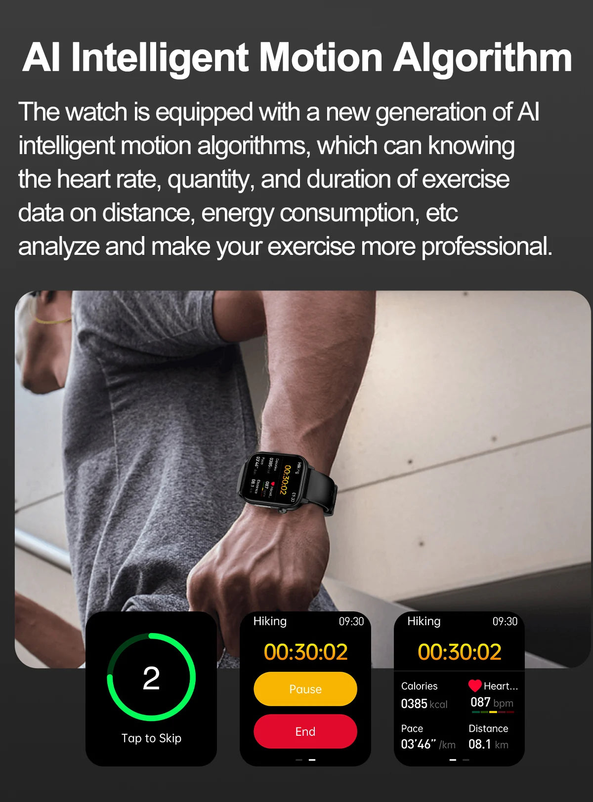 2025 Neue KI-Diagnose Blutfette Harnsäure Körperzusammensetzung Test Smartwatch für Herren EKG+PPG Bluetooth Anruf Gesundheits-Smartwatch