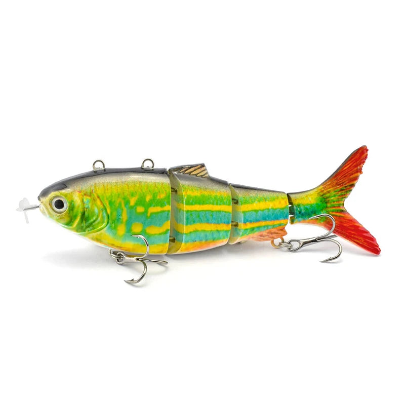 Automatischer Swimbait, elektrischer, robotergesteuerter Angelköder, 4-Segment, automatisch, mehrteiliger Köder, USB-wiederaufladbar, Wobbler, Pesca-Zubehör