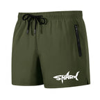 Hai-Grafik Herren Badeshorts Sommer Lässige Strandshorts mit Netzfutter Reißverschlusstaschen Schnell trocknende Badehose